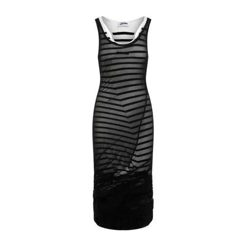 Jean Paul Gaultier Navy White And Black Mariniere Dress Blue 