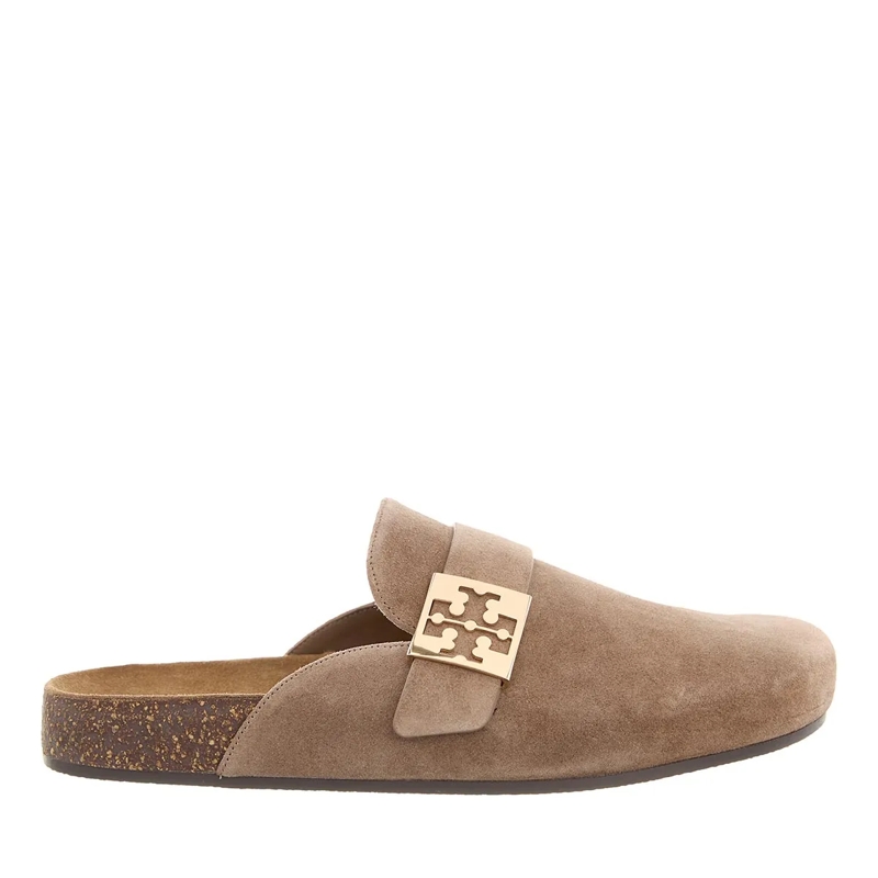 Tory Burch Mules Mellow Mule River Rock/Gold