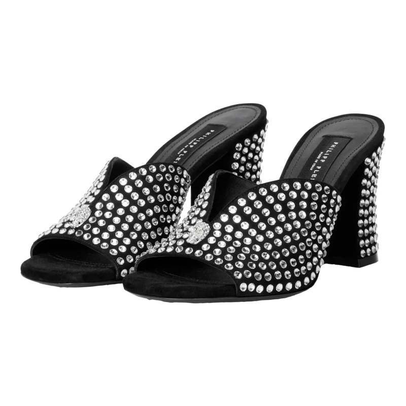 Philipp Plein Riemchensandalen Zeigen Sie Ihren Sinn für Mode mit diesen neuen Le schwarz