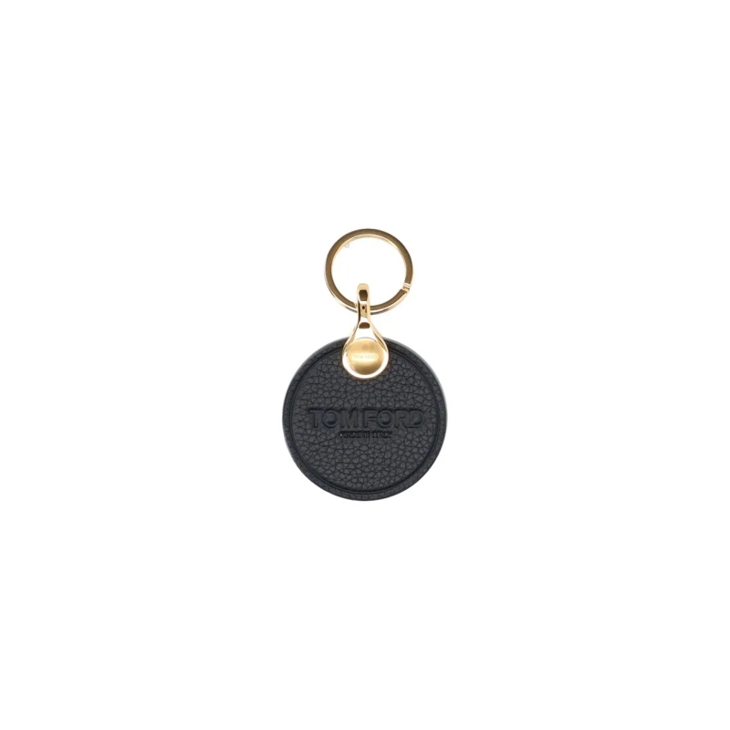 Tom Ford  Leather Key Ring, Black Black