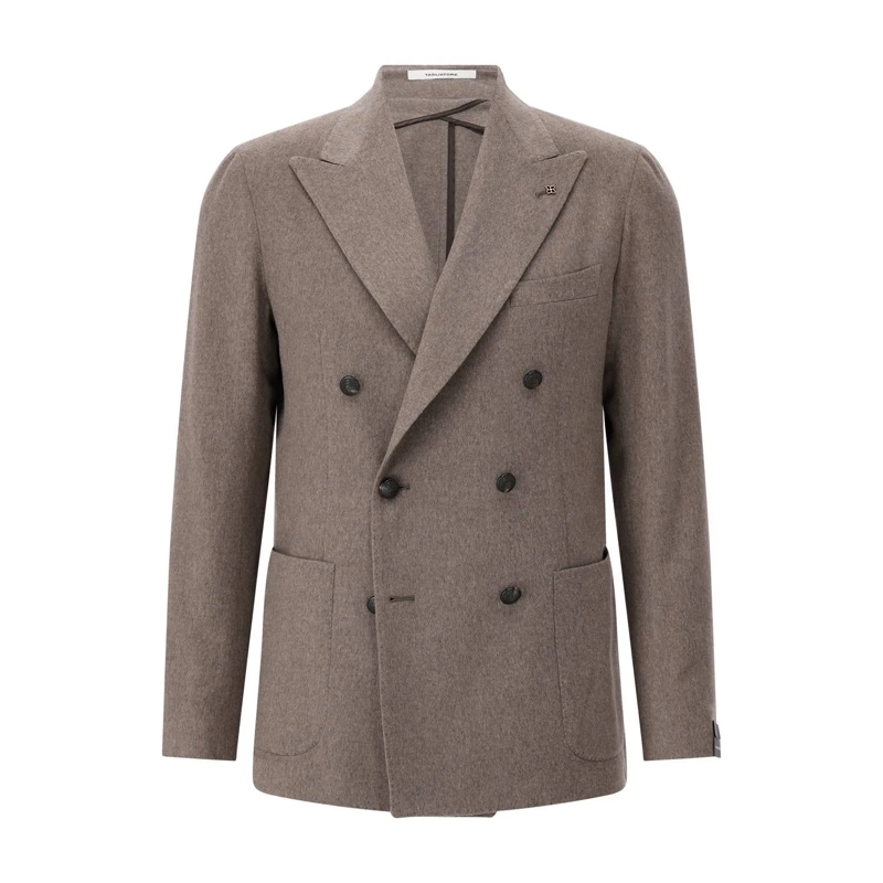 Tagliatore  Zweireihiges Sakko aus Kaschmir & Wolle Braun