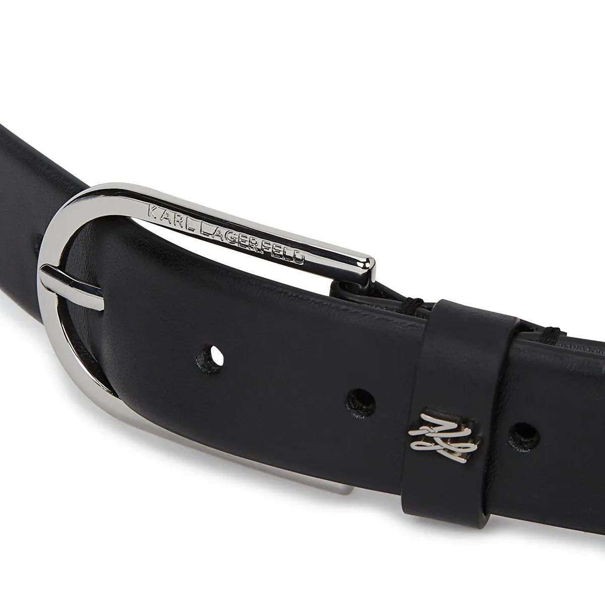 Thumbnail - Karl Lagerfeld Gürtel - K/AUTOGRAPH G�RTEL MIT PIN - Gr. 75 - in Schwarz - für Damen