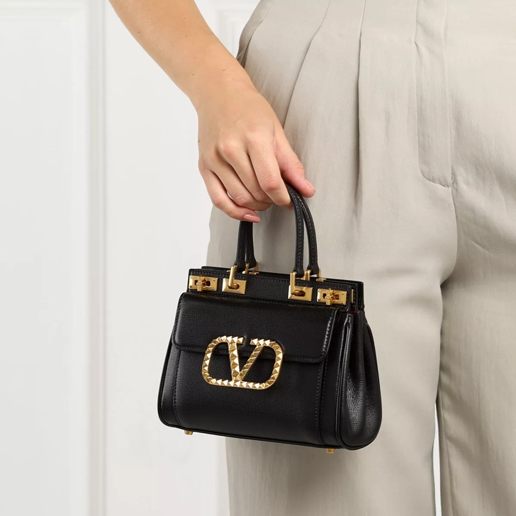 Valentino Garavani Mini Double Handle Bag Black Satchel