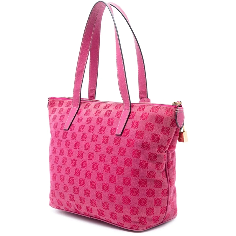 Loewe Shopper Anagram Canvas Tote rose