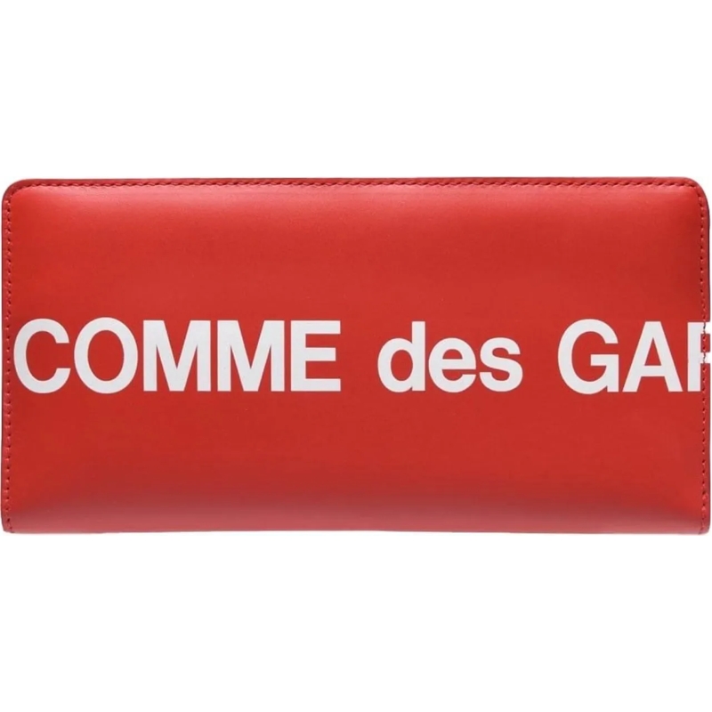 Comme des Garcons Geldbörse Logo Wallet – Red Red