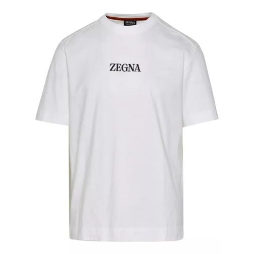 Zegna White Cotton T-Shirt White 