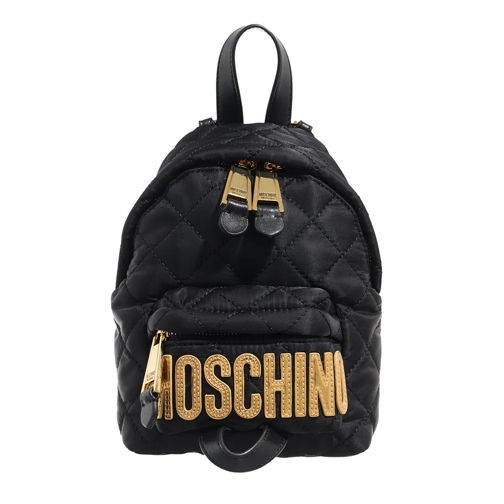 Moschino Backpack Quilted Logo Nero