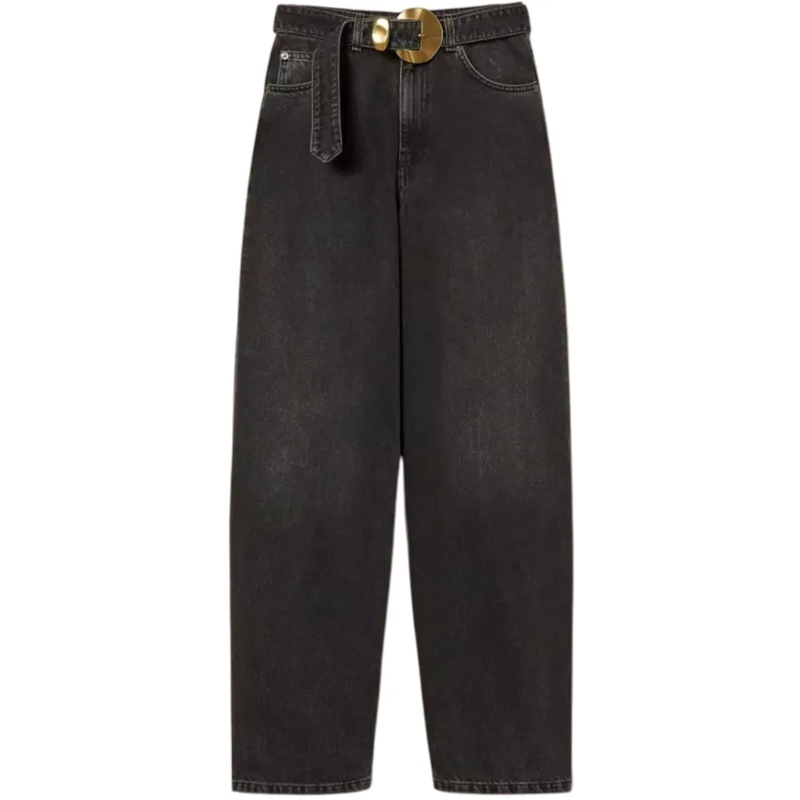 Twin-Set Jeans à jambe droite Jeans Black schwarz