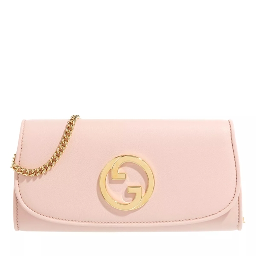 Gucci Blondie Continental Chain Wallet Powder Pink Wallet On A Chain