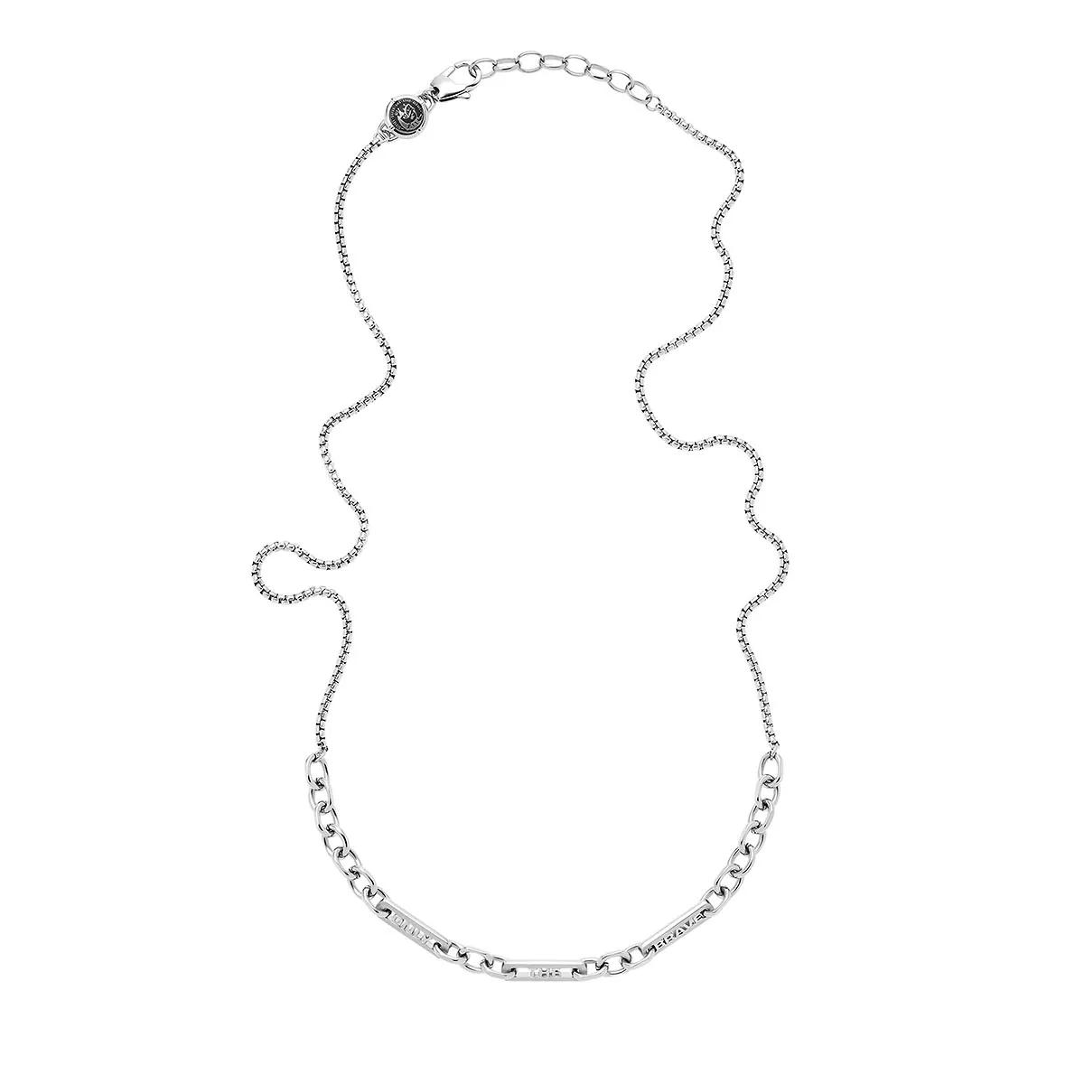 Sie können es sofort finden! Diesel Stainless Steel Chain Mittellange Necklace | Halskette Silver
