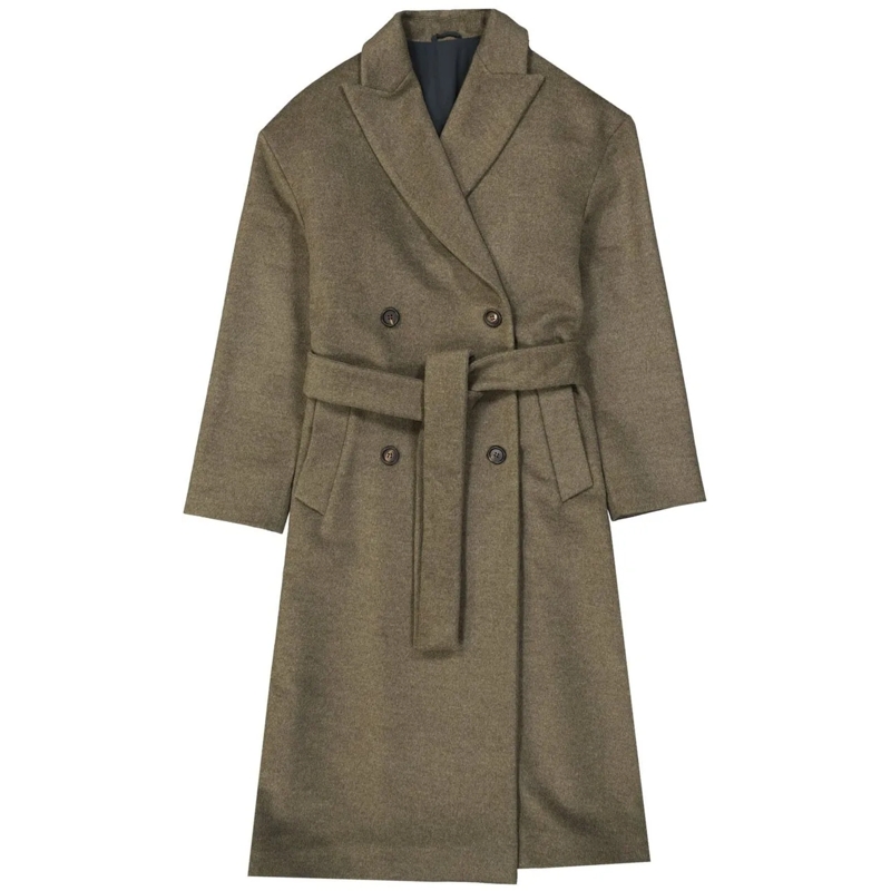 Brunello Cucinelli T-Shirt Brunello Cucinelli Wool And Cashmere Coat grün