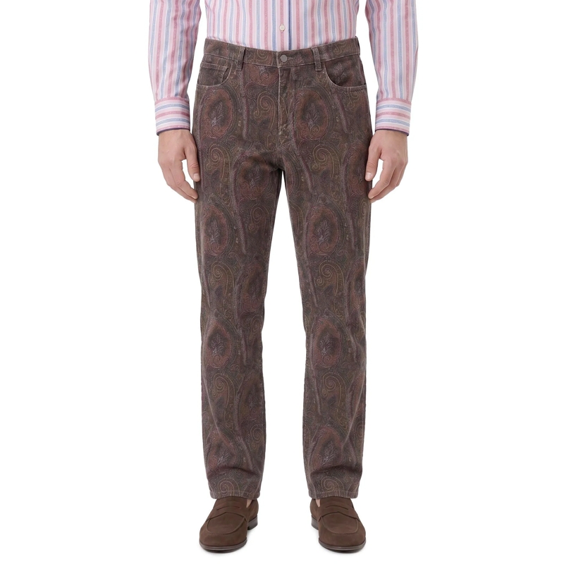 Etro Hose Straight-Fit Jeans mit Paisley Muster braun(Image 2)
