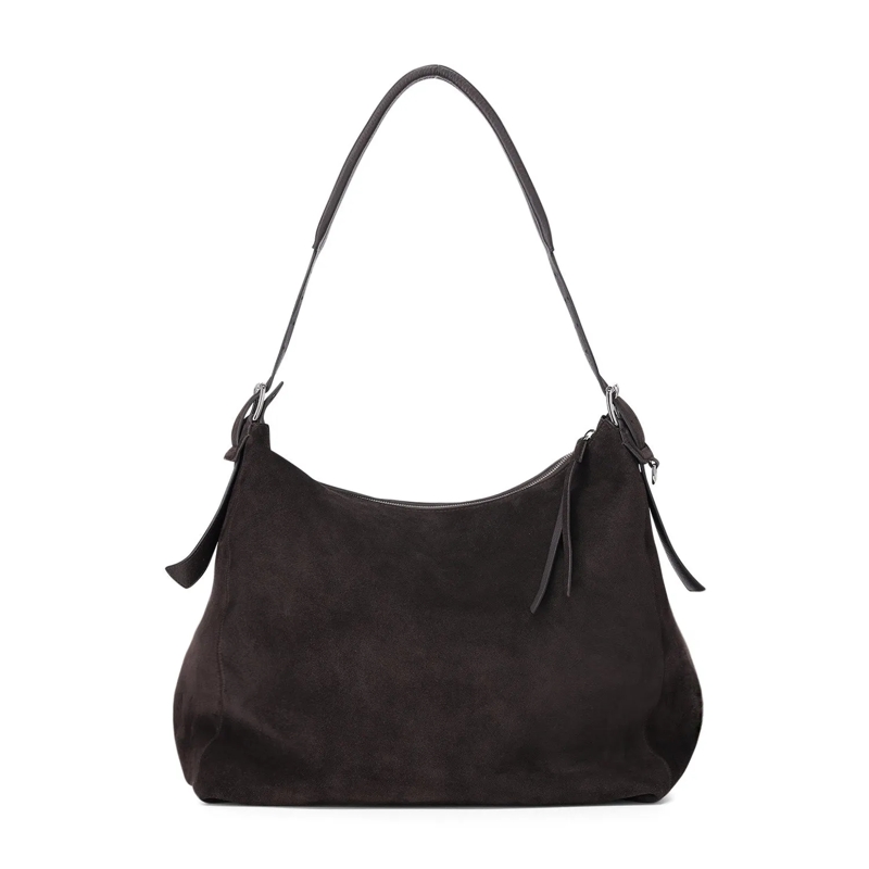 Lemaire Sac Tasche Belted Hobo aus Leder braun
