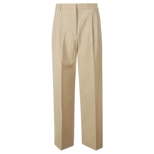 Róhe  Elegant Brown Pleated Trousers Brown