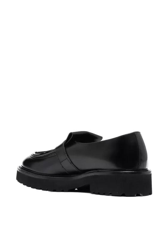 Thumbnail - Fringed Leather Loafers - Gr. 37,5 (EU) - in Schwarz