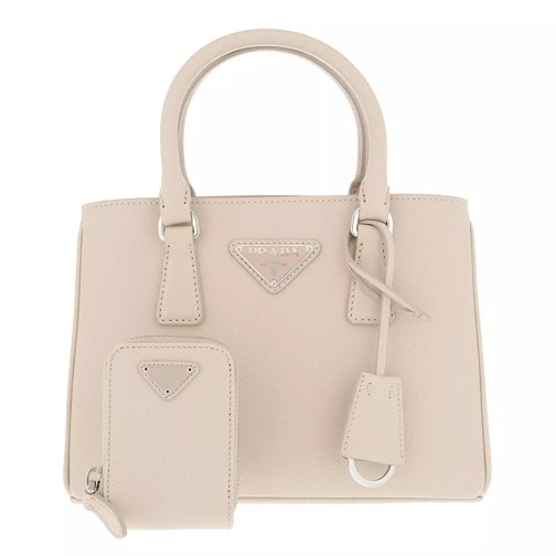 Prada Mini Galleria Tote Bag Leather Ninfea Rymlig shoppingväska
