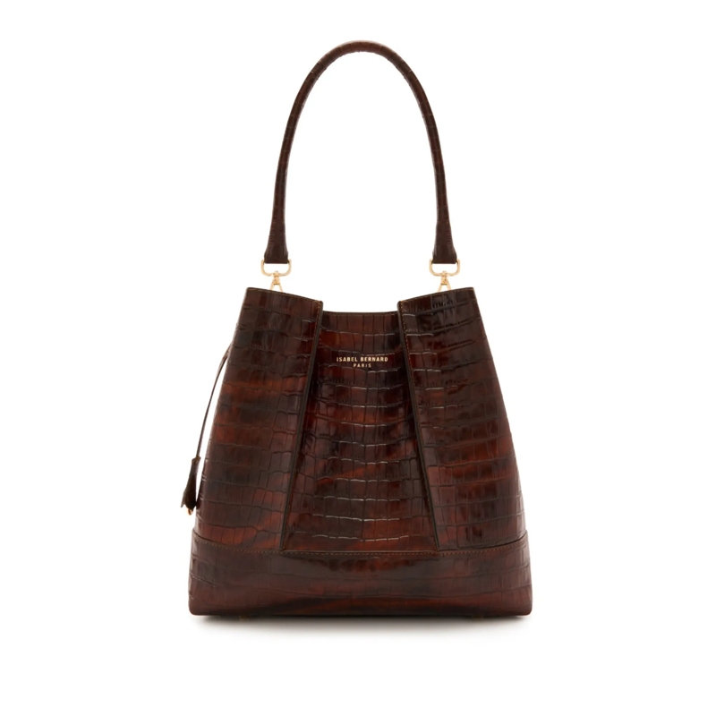 Isabel Bernard Sac reporter Femme Forte Macie Schultertasche Braun