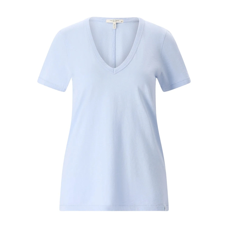 Rag & Bone T-shirt T-Shirt The Slub mit V-Ausschnitt blau