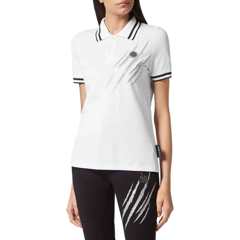 Plein Sport Top Polohemd Scratch weiss(Image 3)