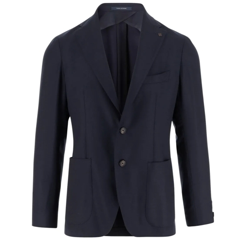 Tagliatore Blazer Stretch Wool Single-Breasted Jacket Blue