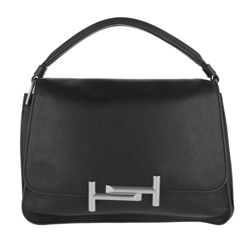Tod's Double T Tote Bag Leather Black Satchel