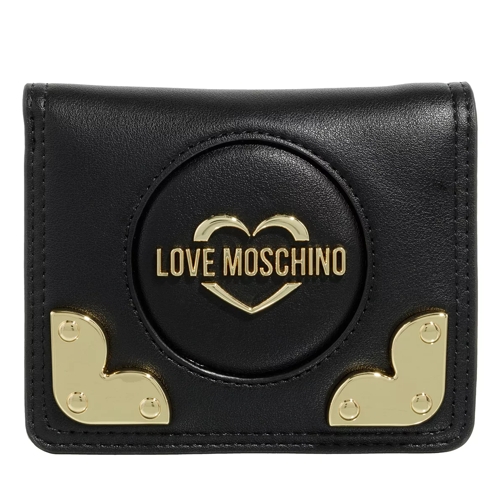 Love Moschino Slg Heart Corner Nero Bi-Fold Portemonnaie