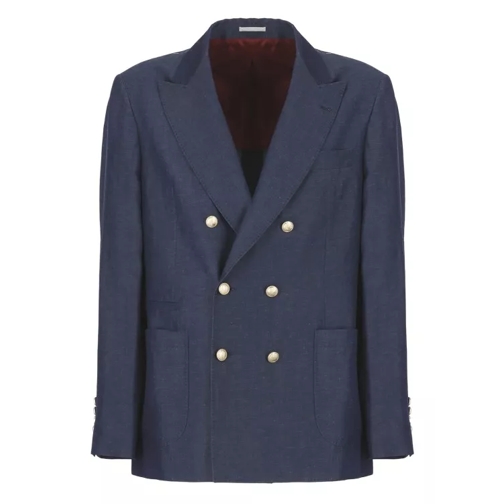 Brunello Cucinelli Wool Jacket Blue 