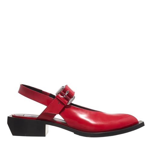 Moschino Mary Jane Big Buckles Rosso