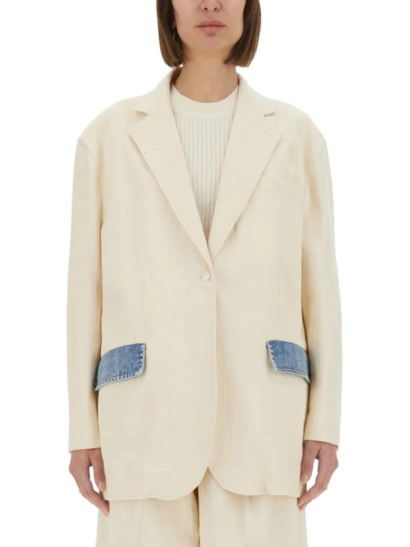 Thumbnail - Moschino - "Urban" Jacket - Größe 42 - beige