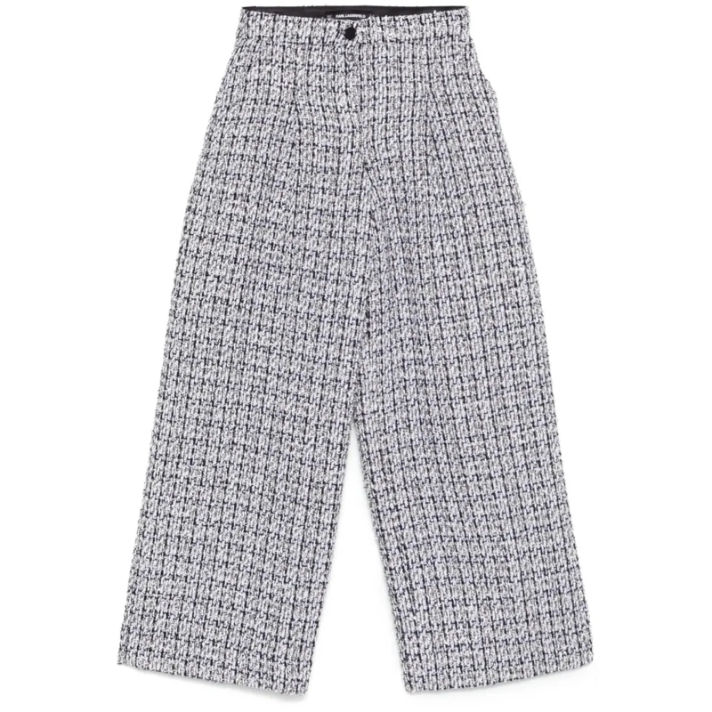 Karl Lagerfeld  Tailored Minimalist Trousers With Refined Silhouet Grey