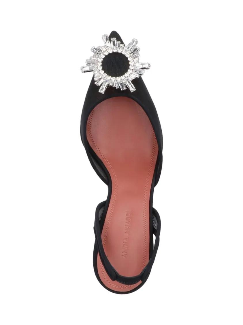 Thumbnail - Amina Muaddi Sandalen - "Begum" Slingback Sandal Pumps – Black - Gr. 36 (EU) - in Schwarz - für Damen