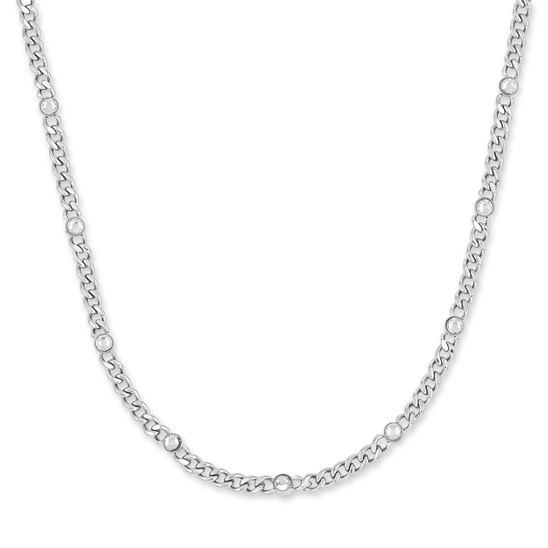 Copenhagen Mittellange Halskette Edelstahl Halskette - Glittery silber