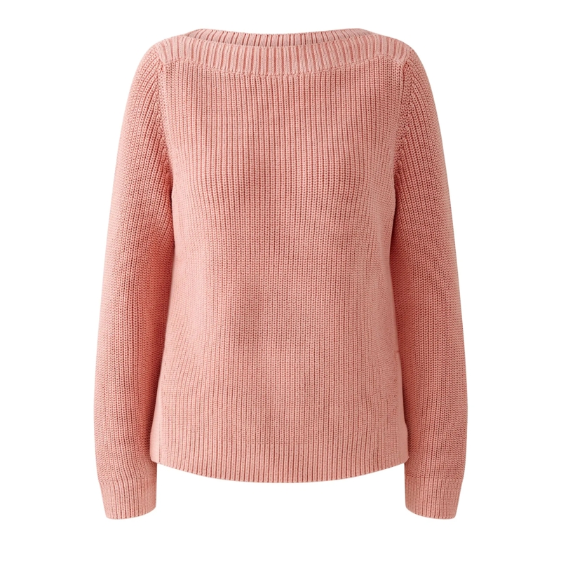 Oui Sweatshirt Baumwollpullover koralle