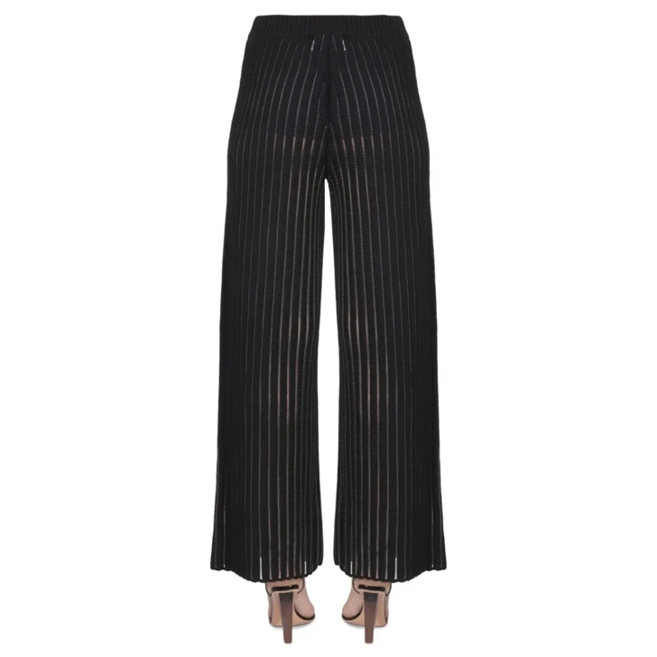 パンツ Fabiana Filippi Black Wide Leg Pants With Relaxed Fit And Fabiana Filippi Black Wide Leg Pants With Relaxed Fit And