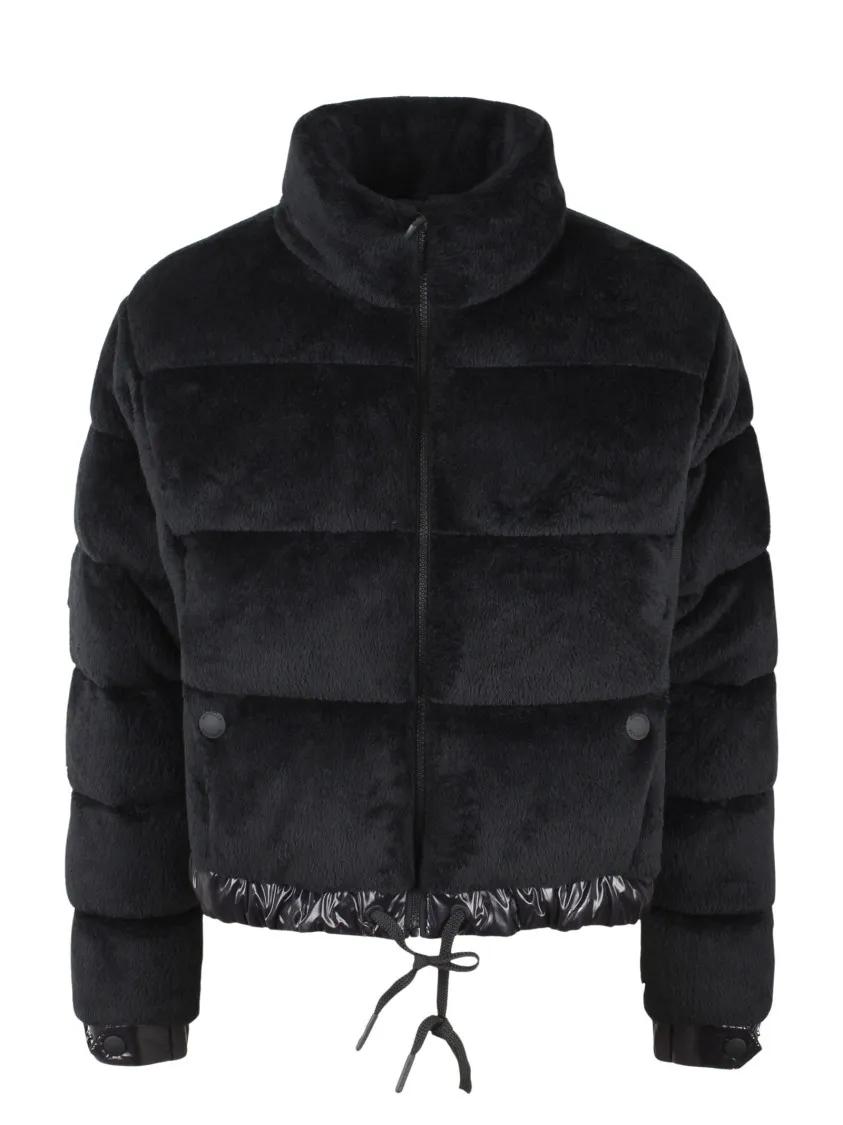 Moncler - Ayse Polartec Velvet Fleece Bomber Jacket - Größe 2 - schwarz