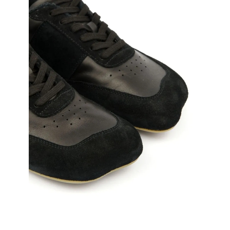 MM6 Maison Margiela Low-Top-Sneaker Black Leather And Suede Sneakers Black(Image 5)