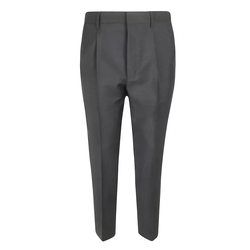Prada Broek Classic Wool Trousers Grey