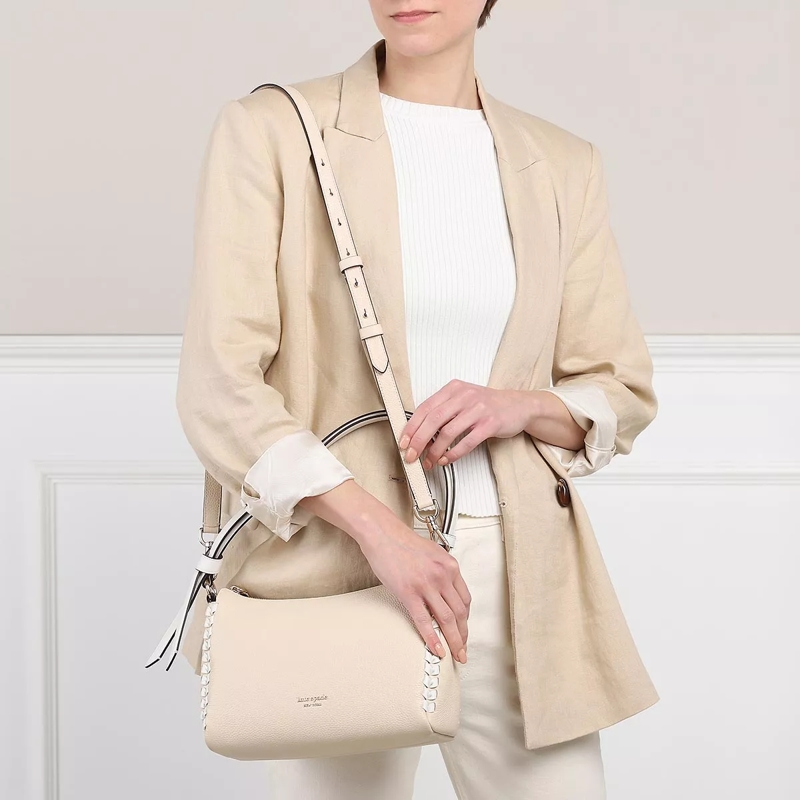 Kate Spade New York Hobo Bag Knott Whipstitched Pebbled Leather Medium Shoulder Bare Multi(Image 2)