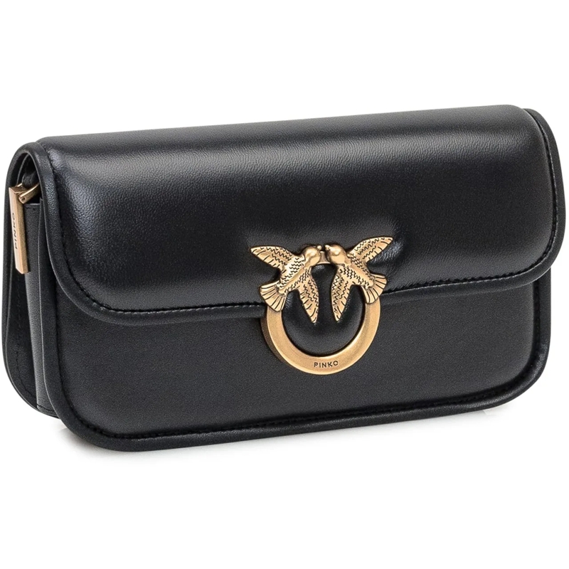 Pinko Schultertasche Pinko Borsa Love Mini Bag in Pelle Nera schwarz(Image 4)