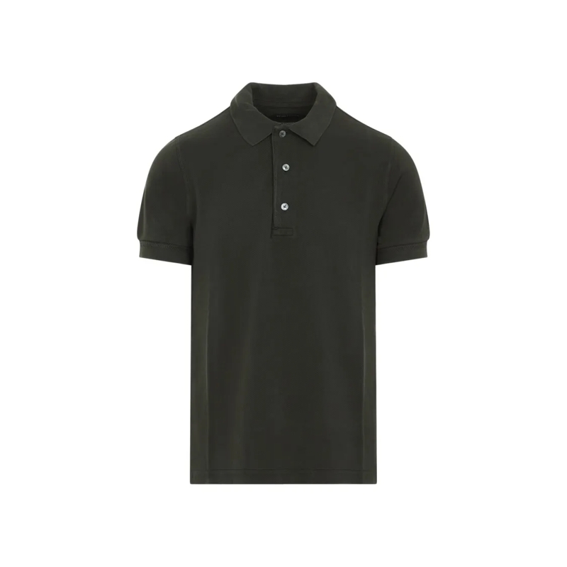 Tom Ford Polohemd Tailored Polo Shirt In Lyocell-Cotton Blend Black