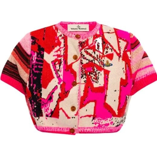 Vivienne Westwood T-shirts Cropped Cardigan Graffiti rose