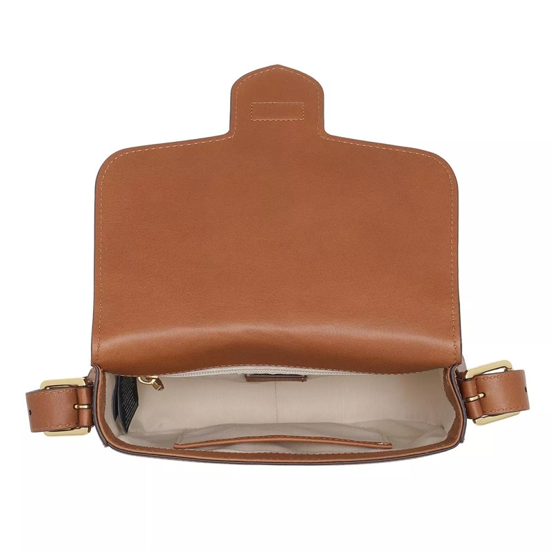 Lauren Ralph Lauren Saddle Bag Addie 24 Crossbody Medium Lauren Tan(Image 5)