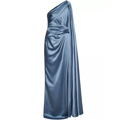 Zuhair Murad Long One-Shoulder Dress Blue Robes