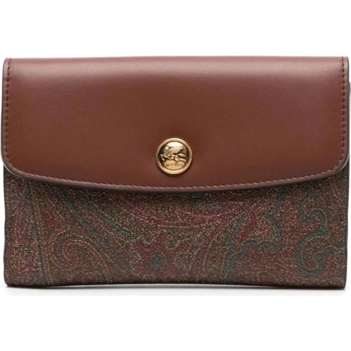 Etro Bi-Fold Portemonnaie portafoglio 15x9 brown schwarz