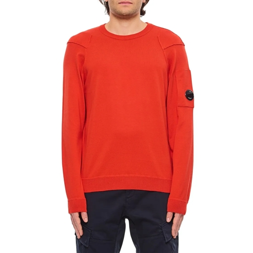 CP Company Pullover Orange Crew Neck Sweater Orange