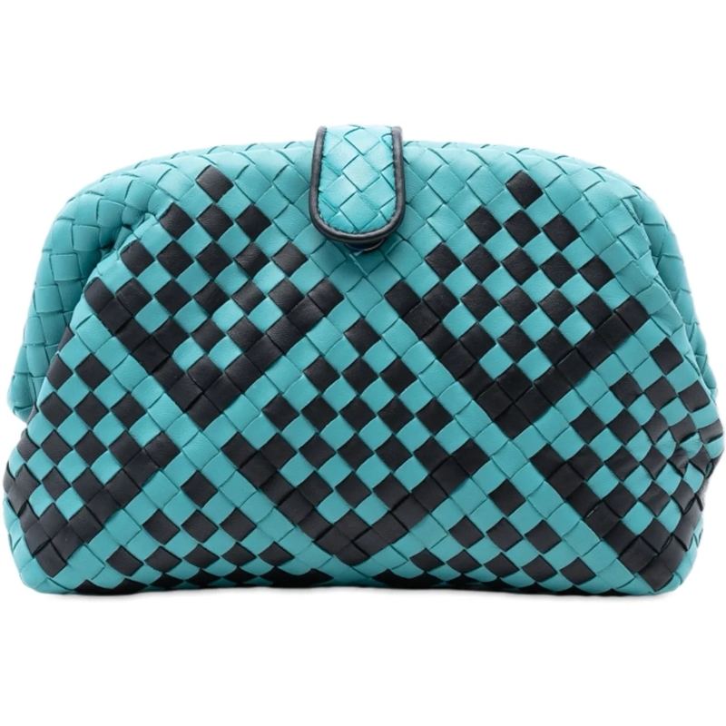 Bottega Veneta Clutch Bicolor Nappa Intrecciato The Lauren 1980 Clutch blau