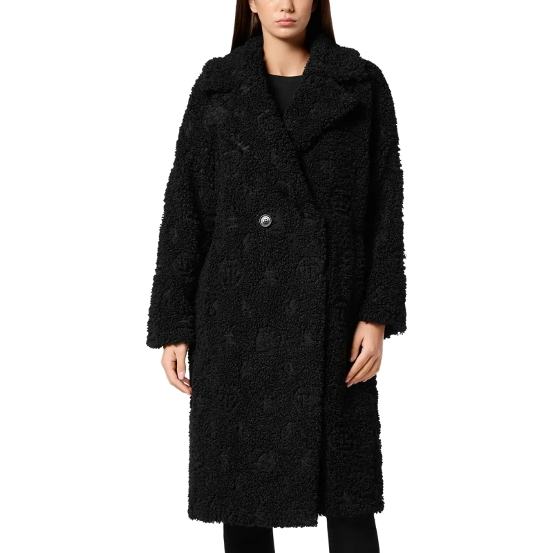 Philipp Plein Wintermantel Mantel Monogram schwarz(Image 5)