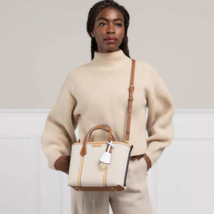 Tory burch perry canvas triple compartment tote new arrivals