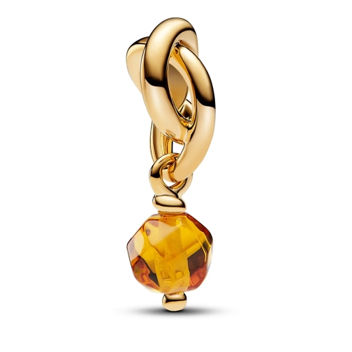 Pandora Faceted Honey Eternity Circle Dangle Charm Orange Hänge