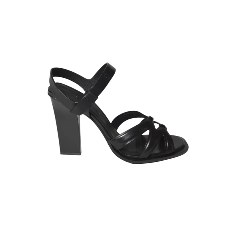 サンダル・ミュール Max Mara Doublehig Sandals In Black Leather Max Mara Doublehig Sandals In Black Leather Black | Sandale